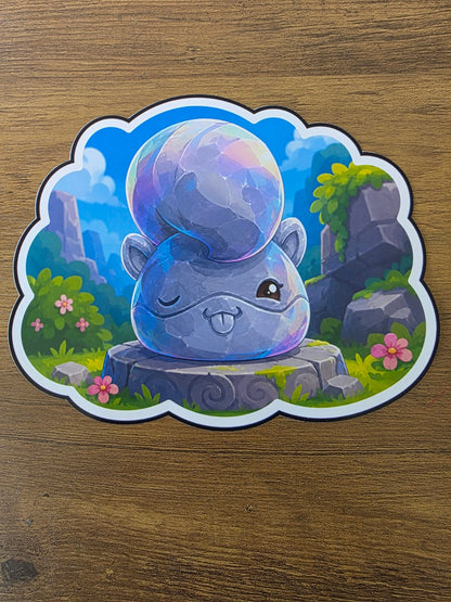 Slime Rancher 2 Inspired Ringtail Statue Glossy Die Cut Sticker | 2 Sizes Available