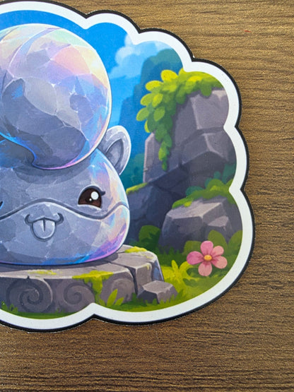 Slime Rancher 2 Inspired Ringtail Statue Glossy Die Cut Sticker | 2 Sizes Available
