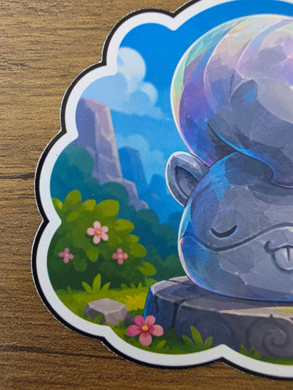 Slime Rancher 2 Inspired Ringtail Statue Glossy Die Cut Sticker | 2 Sizes Available