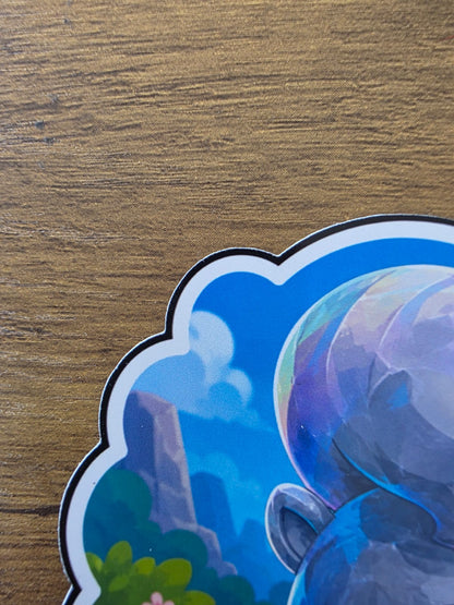 Slime Rancher 2 Inspired Ringtail Statue Glossy Die Cut Sticker | 2 Sizes Available