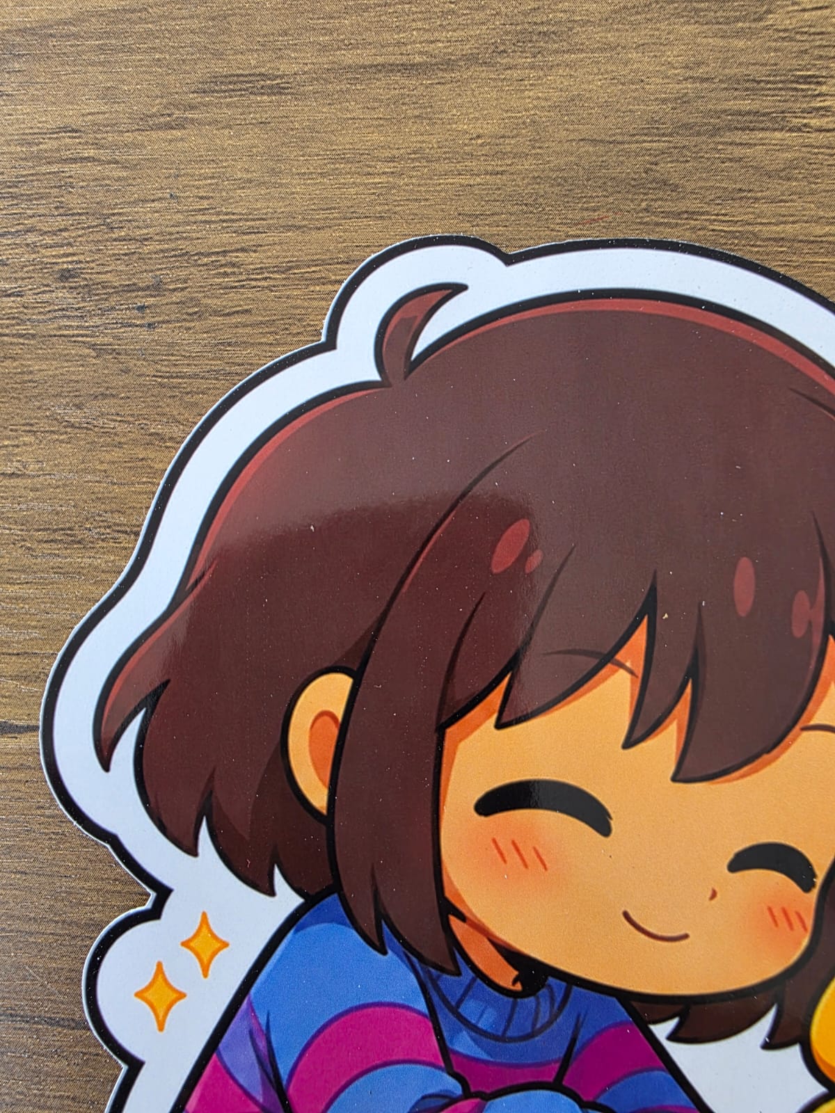 Undertale Inspired Frisk & Flowey Glossy Die Cut Sticker | 2 Sizes Available