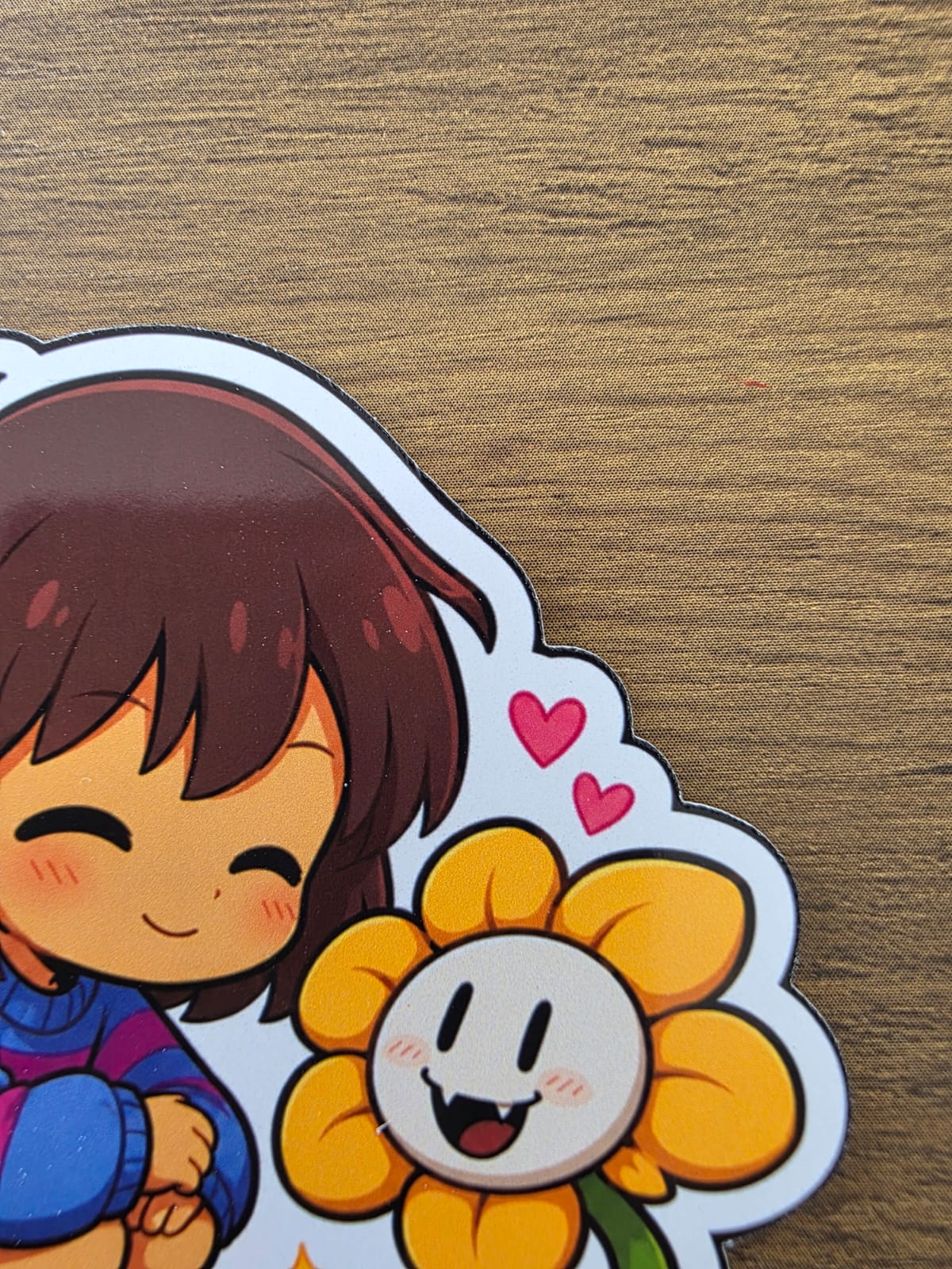 Undertale Inspired Frisk & Flowey Glossy Die Cut Sticker | 2 Sizes Available