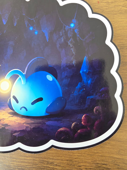 Slime Rancher 2 Inspired Angler Slime in Cave Glossy Die Cut Sticker | 2 Sizes Available