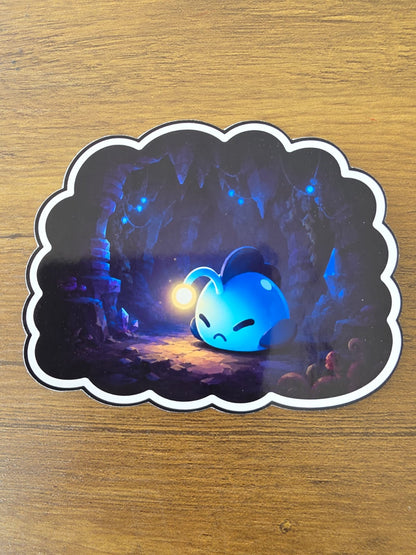Slime Rancher 2 Inspired Angler Slime in Cave Glossy Die Cut Sticker | 2 Sizes Available