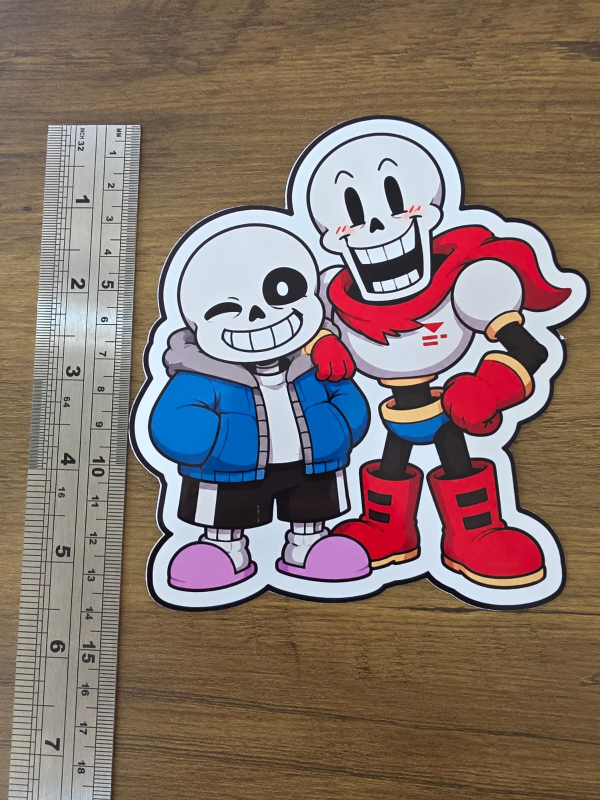 Undertale Inspired Sans & Papyrus Glossy Die Cut Sticker | 2 Sizes Available