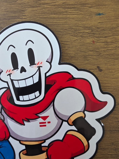 Undertale Inspired Sans & Papyrus Glossy Die Cut Sticker | 2 Sizes Available