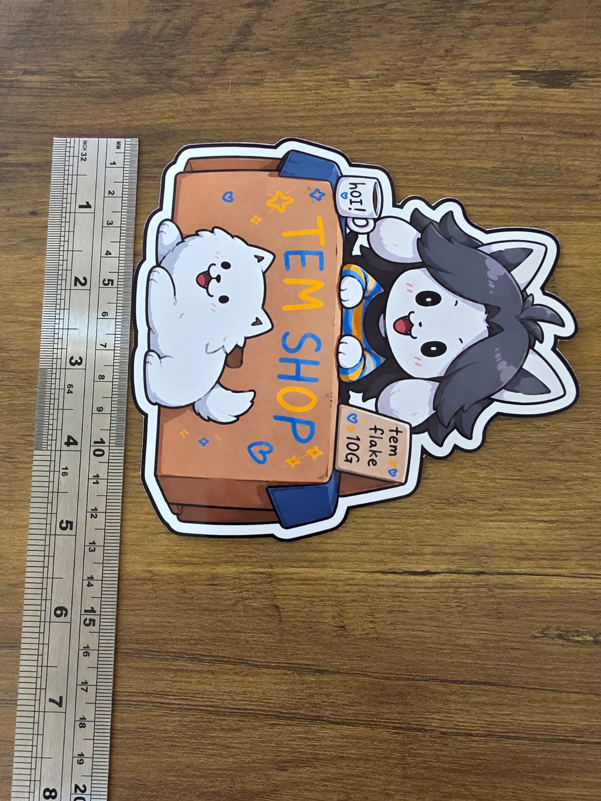 Undertale Inspired Temmie & Annoying Dog Glossy Die Cut Sticker | 2 Sizes Available