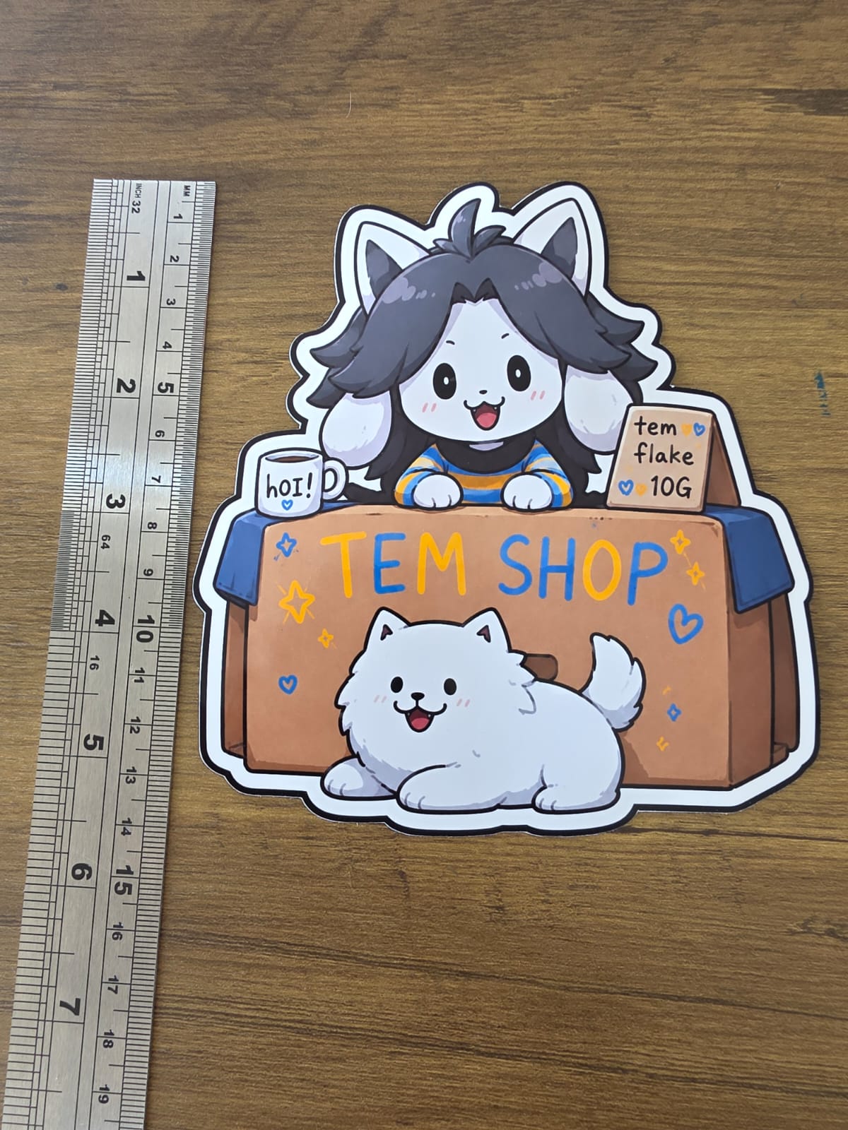 Undertale Inspired Temmie & Annoying Dog Glossy Die Cut Sticker | 2 Sizes Available