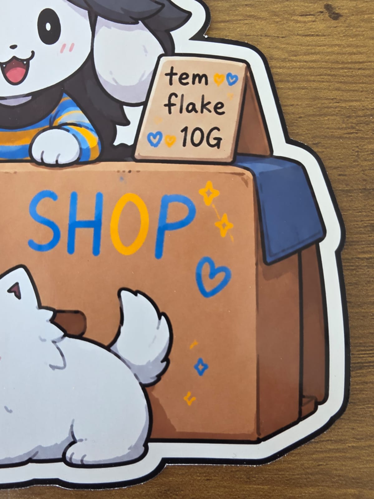 Undertale Inspired Temmie & Annoying Dog Glossy Die Cut Sticker | 2 Sizes Available