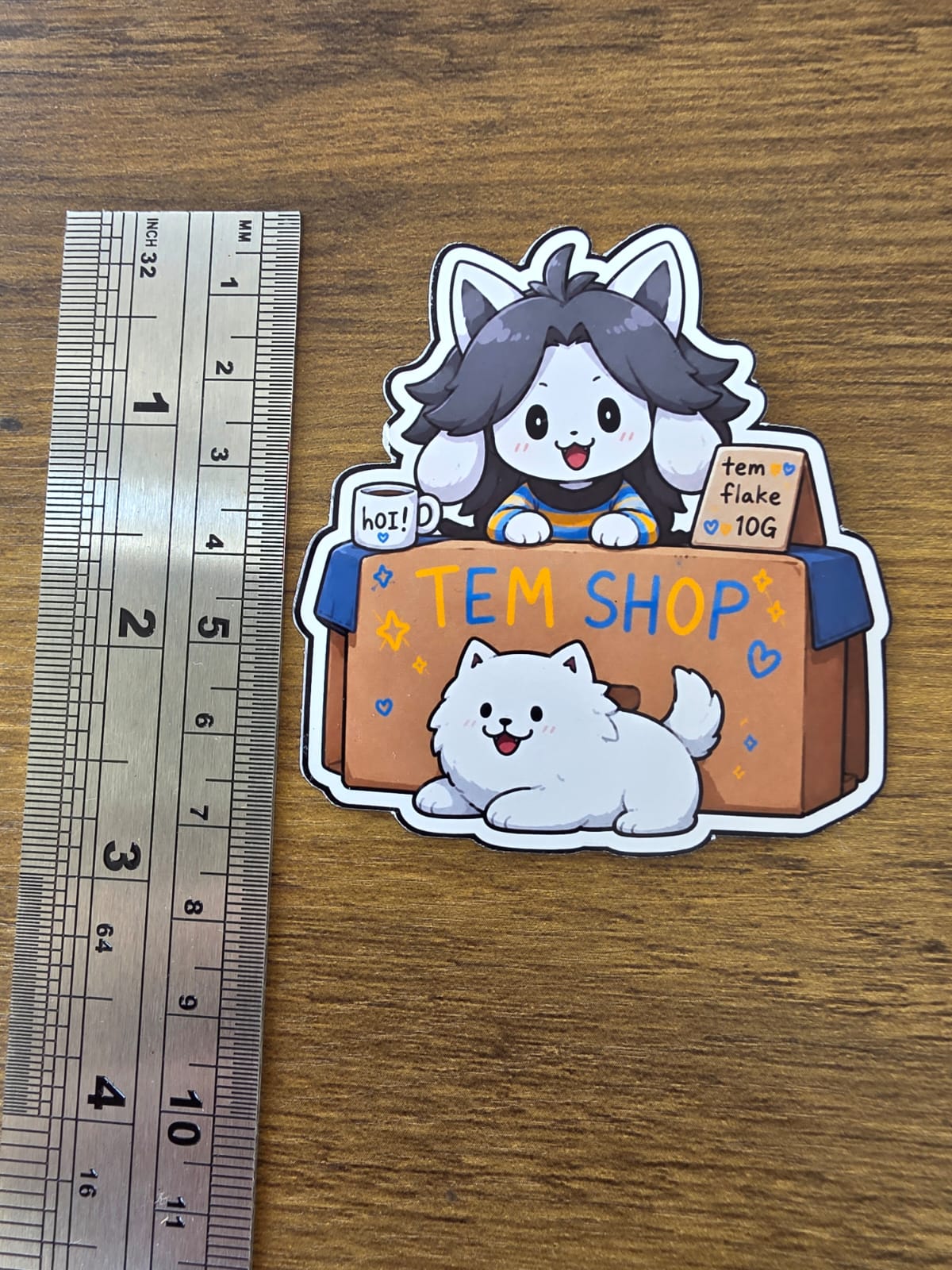 Undertale Inspired Temmie & Annoying Dog Glossy Die Cut Sticker | 2 Sizes Available
