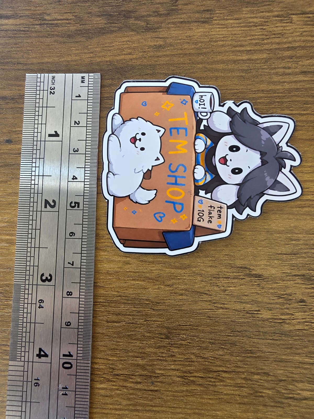 Undertale Inspired Temmie & Annoying Dog Glossy Die Cut Sticker | 2 Sizes Available
