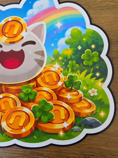 Slime Rancher Inspired Lucky Slime Newbucks Glossy Die Cut Sticker | 2 Sizes Available