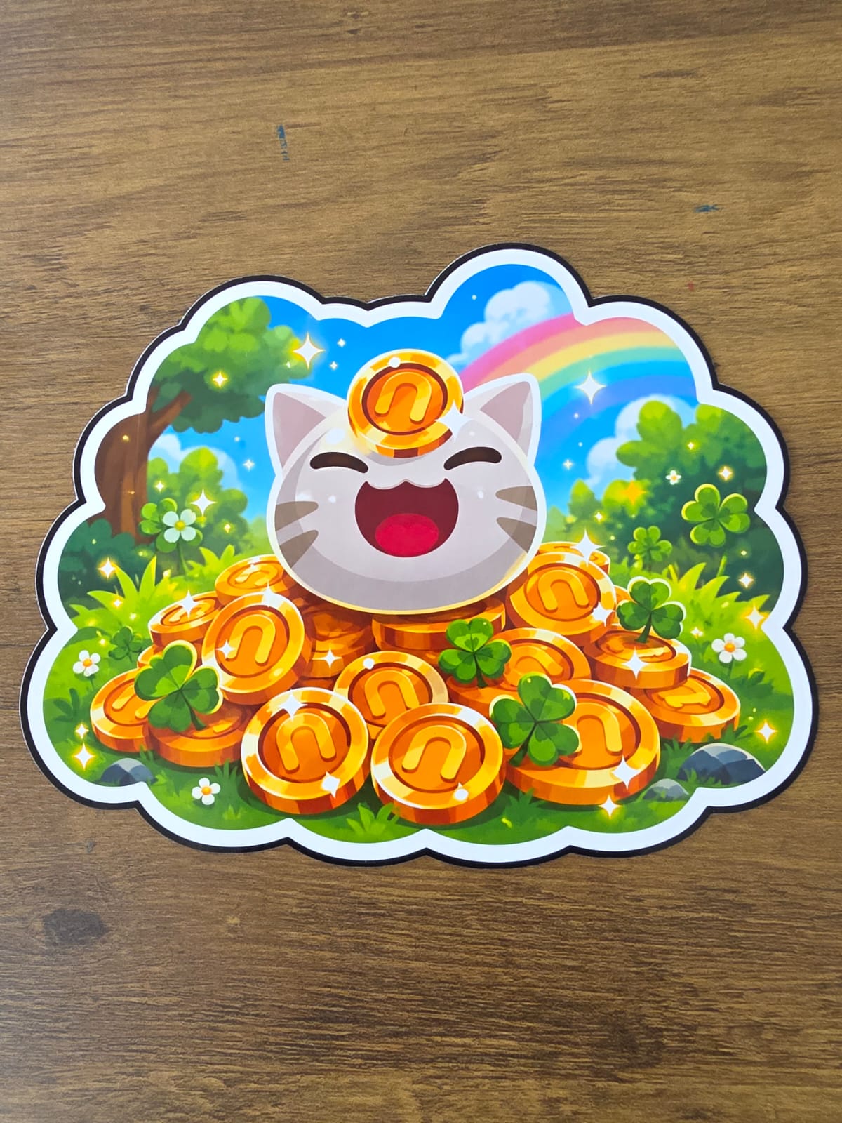 Slime Rancher Inspired Lucky Slime Newbucks Glossy Die Cut Sticker | 2 Sizes Available