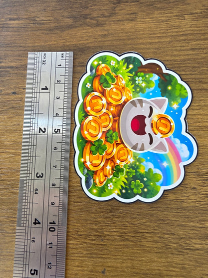 Slime Rancher Inspired Lucky Slime Newbucks Glossy Die Cut Sticker | 2 Sizes Available