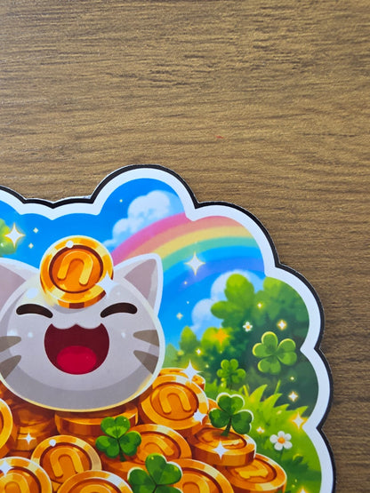 Slime Rancher Inspired Lucky Slime Newbucks Glossy Die Cut Sticker | 2 Sizes Available