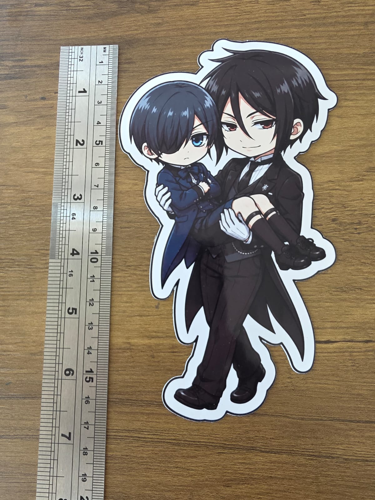 Black Butler (Kuroshitsuji) Inspired Ciel & Sebastian Glossy Die Cut Sticker | 2 Sizes Available
