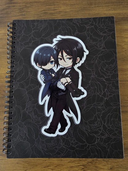 Black Butler (Kuroshitsuji) Inspired Ciel & Sebastian Glossy Die Cut Sticker | 2 Sizes Available