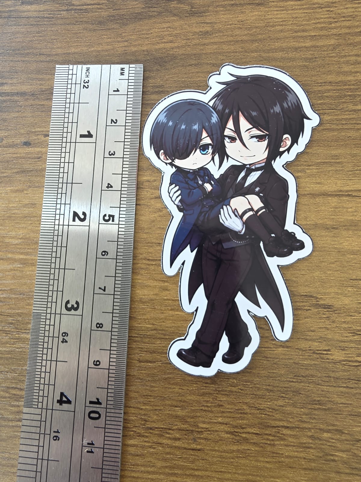 Black Butler (Kuroshitsuji) Inspired Ciel & Sebastian Glossy Die Cut Sticker | 2 Sizes Available