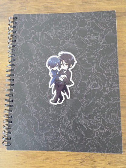 Black Butler (Kuroshitsuji) Inspired Ciel & Sebastian Glossy Die Cut Sticker | 2 Sizes Available