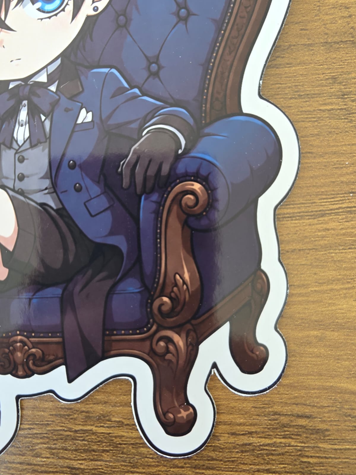 Black Butler (Kuroshitsuji) Inspired Ciel Phantomhive Sitting Glossy Die Cut Sticker | 2 Sizes Available