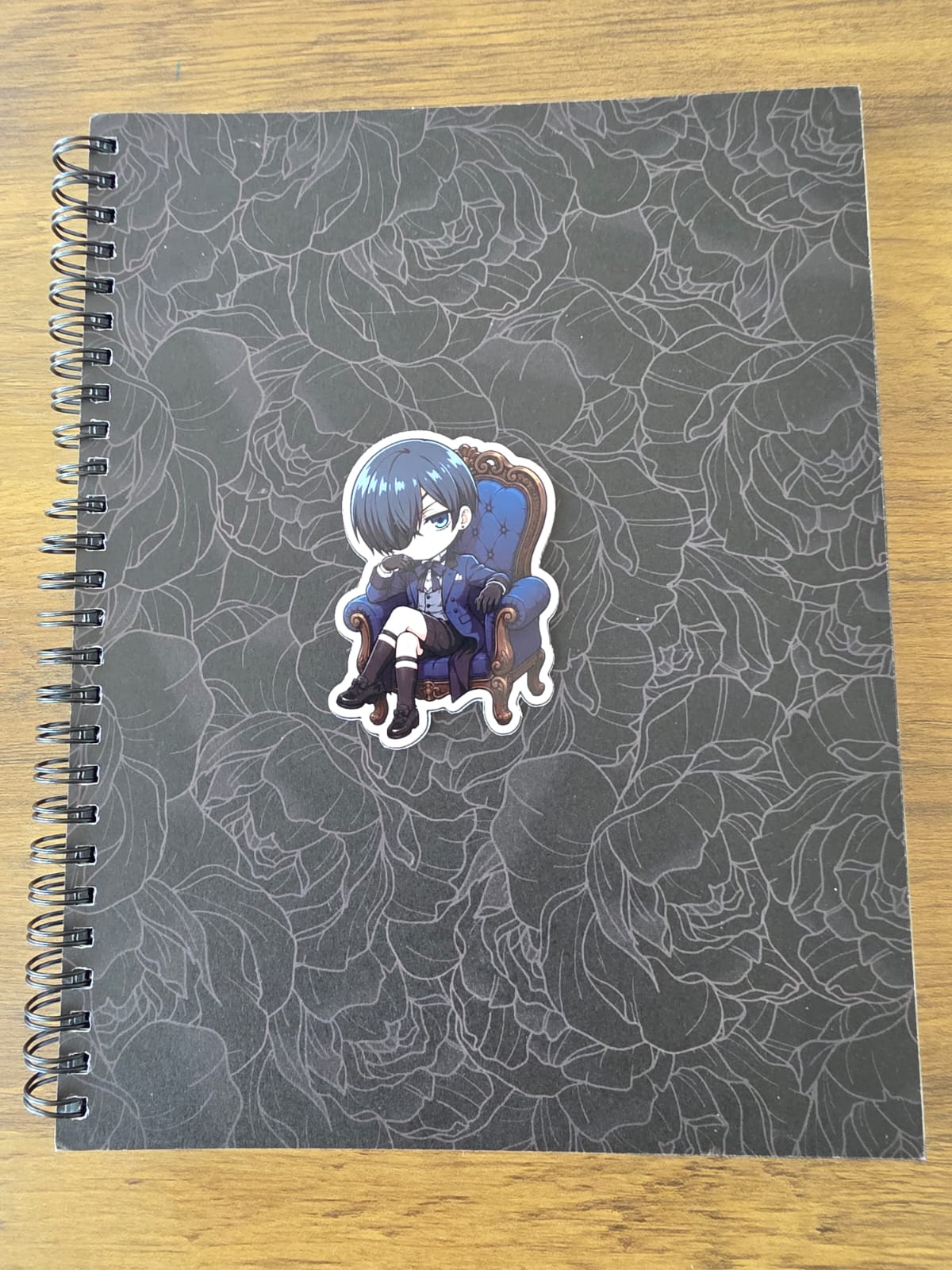 Black Butler (Kuroshitsuji) Inspired Ciel Phantomhive Sitting Glossy Die Cut Sticker | 2 Sizes Available