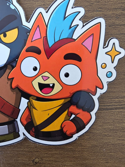 Final Space Inspired Avocato & Little Cato Glossy Die Cut Sticker | 2 Sizes Available