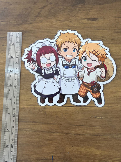 Black Butler (Kuroshitsuji) Inspired Mey-Rin Bardroy & Finny Glossy Sticker | 2 Sizes Available