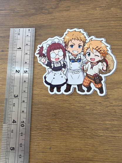 Black Butler (Kuroshitsuji) Inspired Mey-Rin Bardroy & Finny Glossy Sticker | 2 Sizes Available