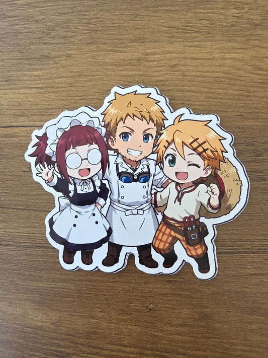 Black Butler (Kuroshitsuji) Inspired Mey-Rin Bardroy & Finny Glossy Sticker | 2 Sizes Available