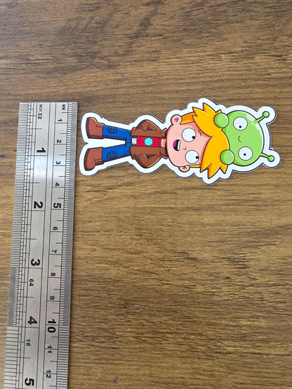 Final Space Inspired Gary & Mooncake Glossy Die Cut Sticker | 2 Sizes Available