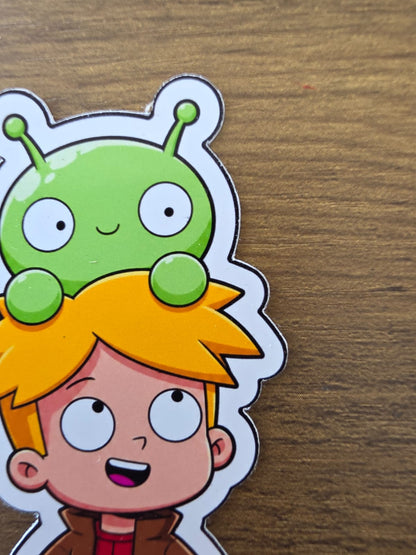 Final Space Inspired Gary & Mooncake Glossy Die Cut Sticker | 2 Sizes Available