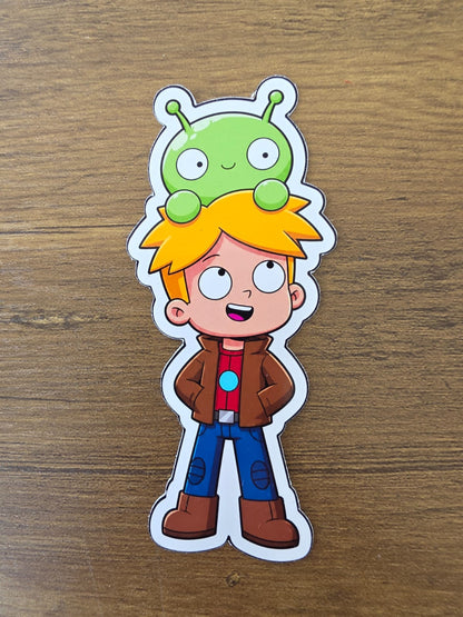 Final Space Inspired Gary & Mooncake Glossy Die Cut Sticker | 2 Sizes Available