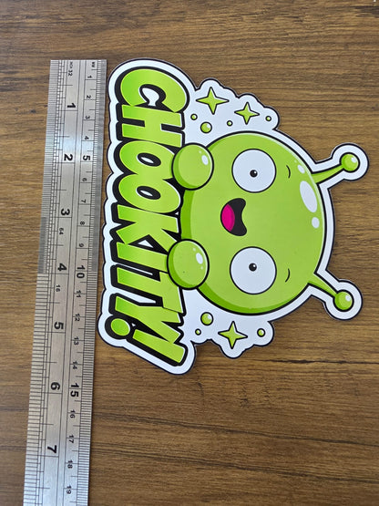 Final Space Inspired Mooncake & Chookity Glossy Die Cut Sticker | 2 Sizes Available