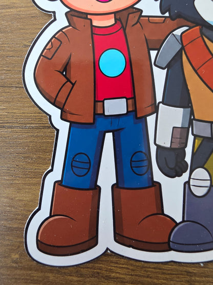 Final Space Inspired Gary & Avocato Glossy Die Cut Sticker | 2 Sizes Available