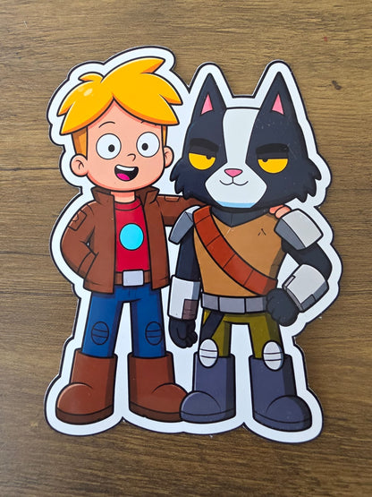 Final Space Inspired Gary & Avocato Glossy Die Cut Sticker | 2 Sizes Available
