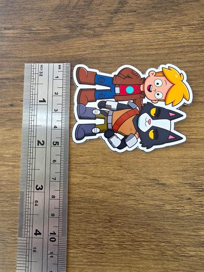 Final Space Inspired Gary & Avocato Glossy Die Cut Sticker | 2 Sizes Available