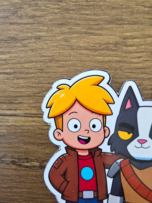 Final Space Inspired Gary & Avocato Glossy Die Cut Sticker | 2 Sizes Available