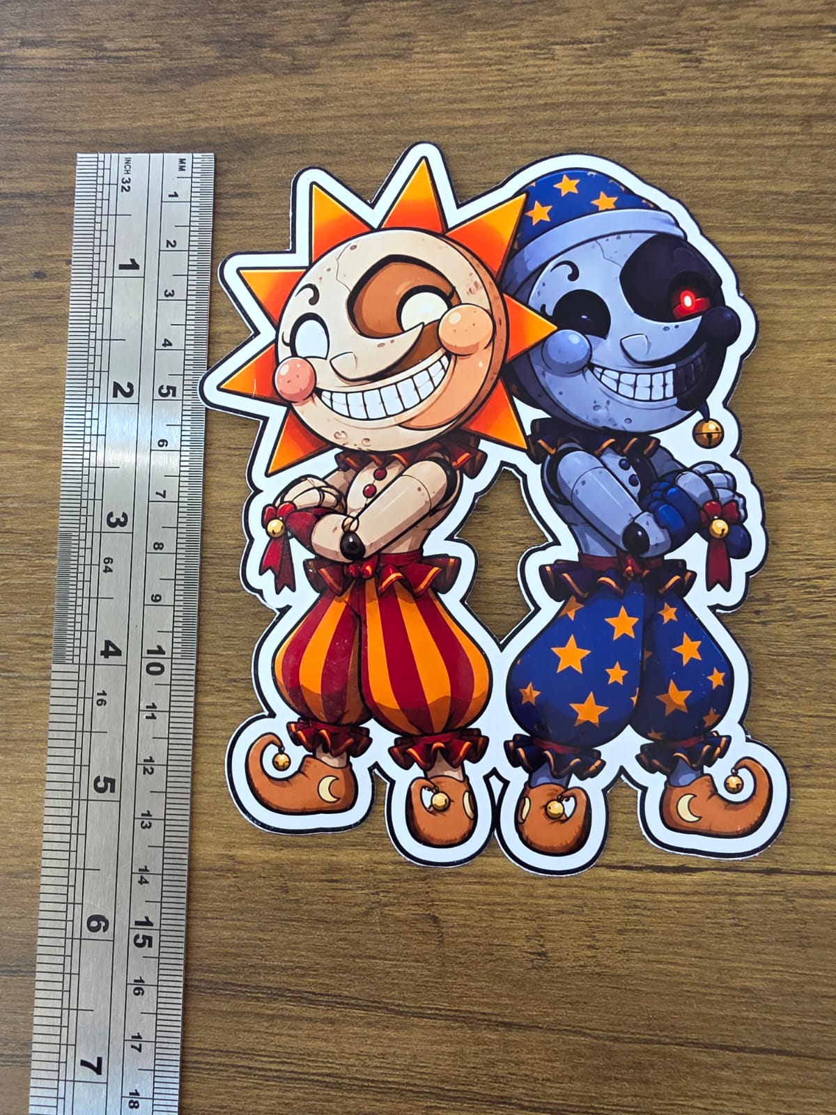 Five Nights at Freddy's: Security Breach Inspired Sun & Moon Glossy Die Cut Sticker | 2 Sizes Available