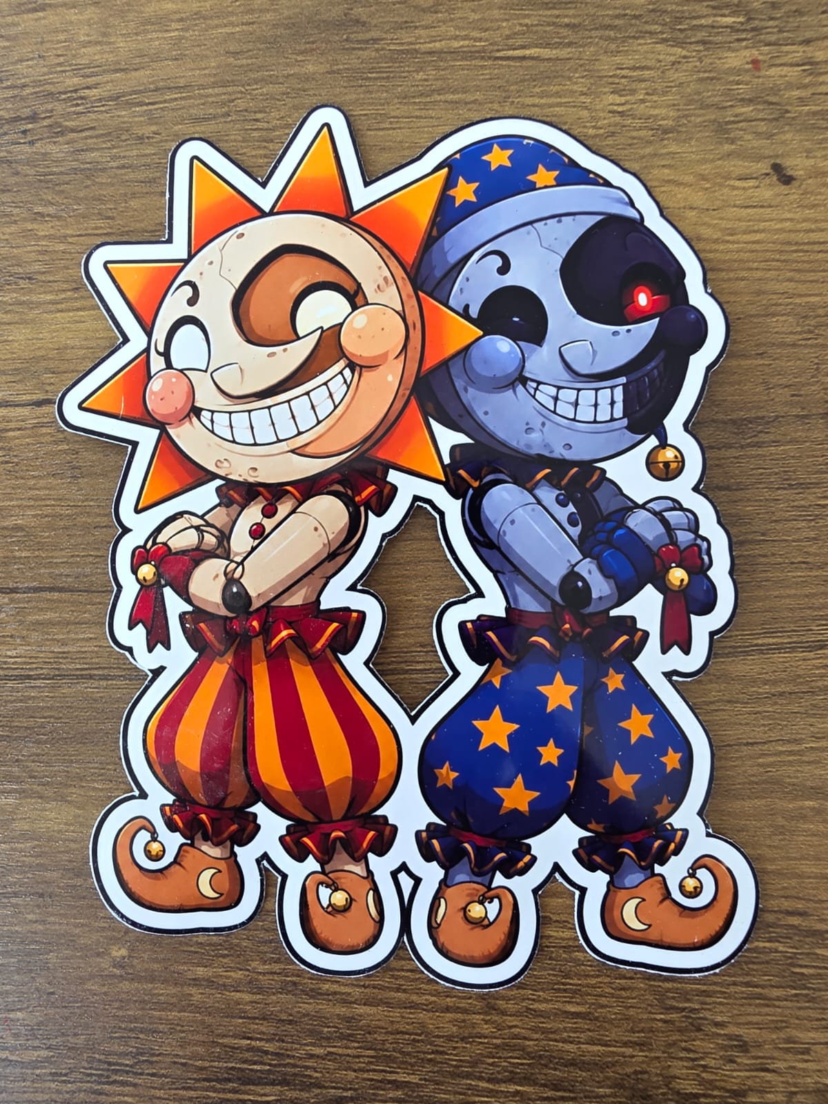 Five Nights at Freddy's: Security Breach Inspired Sun & Moon Glossy Die Cut Sticker | 2 Sizes Available