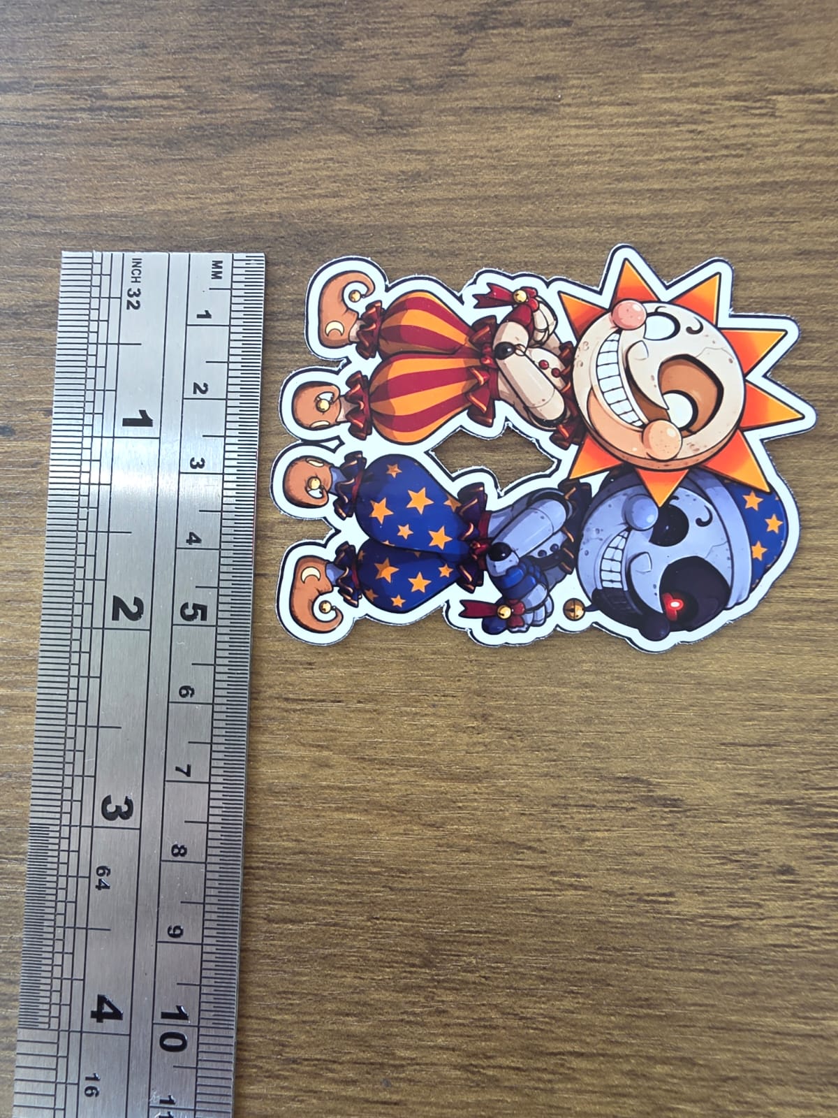 Five Nights at Freddy's: Security Breach Inspired Sun & Moon Glossy Die Cut Sticker | 2 Sizes Available