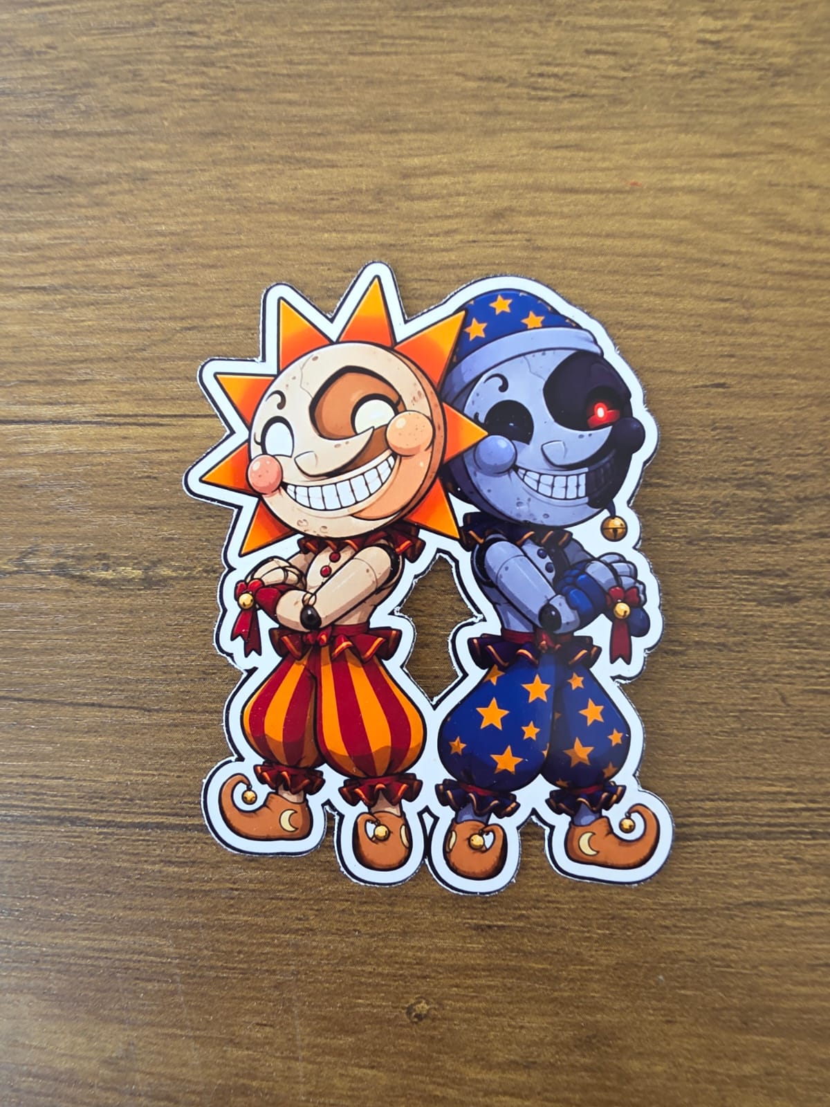 Five Nights at Freddy's: Security Breach Inspired Sun & Moon Glossy Die Cut Sticker | 2 Sizes Available