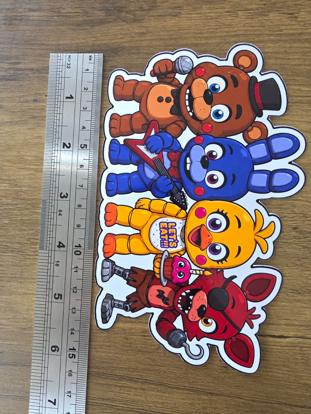 Five Nights at Freddy's Inspired Freddy Bonnie Chica Foxy Sticker | 2 Sizes Available