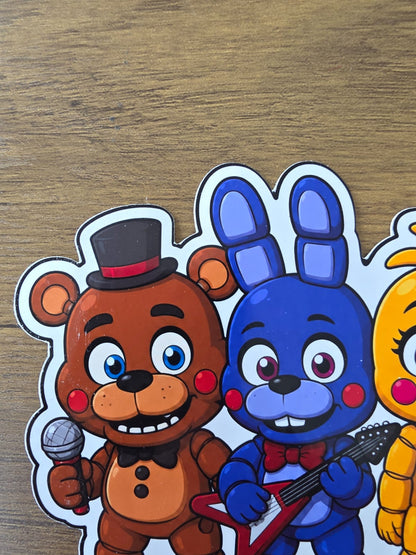Five Nights at Freddy's Inspired Freddy Bonnie Chica Foxy Sticker | 2 Sizes Available