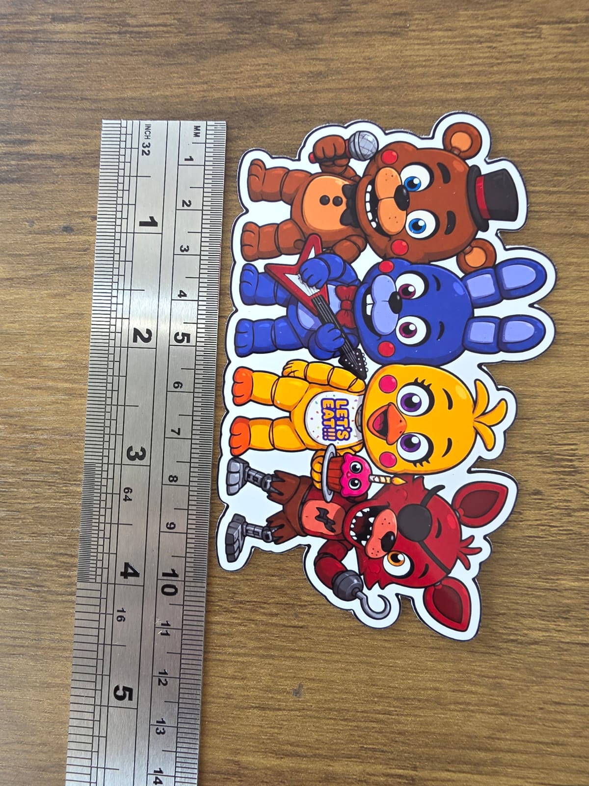 Five Nights at Freddy's Inspired Freddy Bonnie Chica Foxy Sticker | 2 Sizes Available