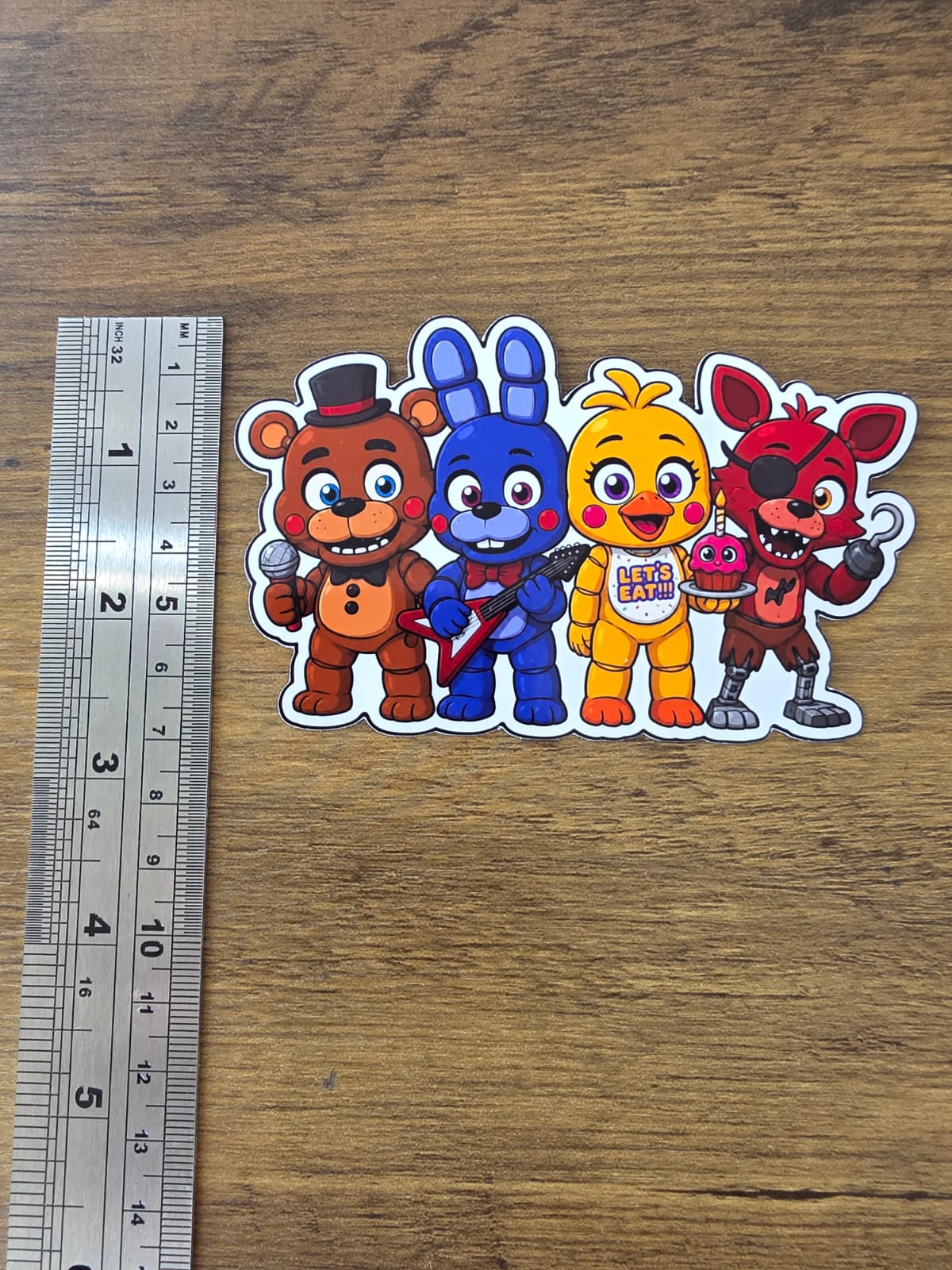 Five Nights at Freddy's Inspired Freddy Bonnie Chica Foxy Sticker | 2 Sizes Available