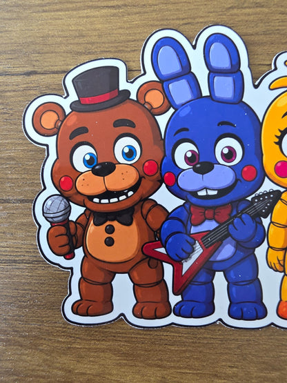 Five Nights at Freddy's Inspired Freddy Bonnie Chica Foxy Sticker | 2 Sizes Available
