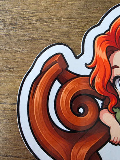 Stardew Valley Inspired Leah & Sculpture Glossy Die Cut Sticker | 2 Sizes Available