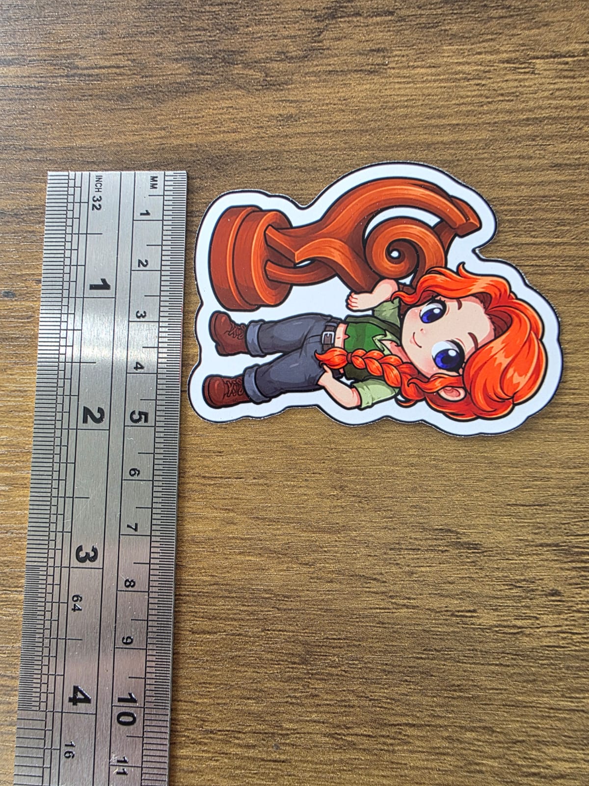 Stardew Valley Inspired Leah & Sculpture Glossy Die Cut Sticker | 2 Sizes Available