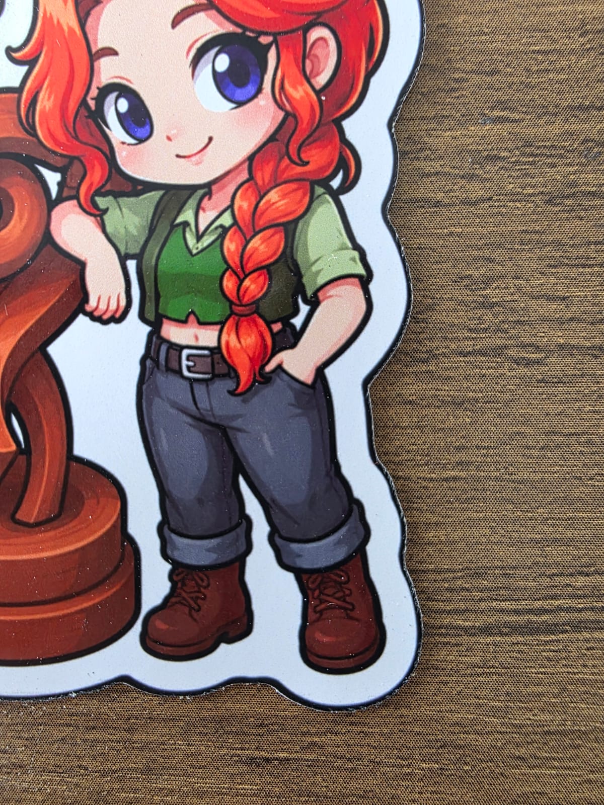 Stardew Valley Inspired Leah & Sculpture Glossy Die Cut Sticker | 2 Sizes Available