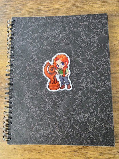 Stardew Valley Inspired Leah & Sculpture Glossy Die Cut Sticker | 2 Sizes Available